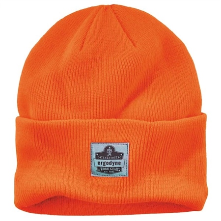 Ergodyne 6806 Orange 6806 Cuffed Rib Knit Beanie Hat 16807